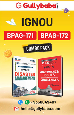 Gullybaba IGNOU CBCS B.Sc Honours Public Administration (Latest Edition) BPAG-171 Disaster Management | BPAG-172 Governance: Issues And Challenges In English 1st & 2nd Semester COMBO Of IGNOU Help Books With Solved Sample Papers & Important Exam Notes Plus Guess Papers(Paperback, Gullybaba.com Panel