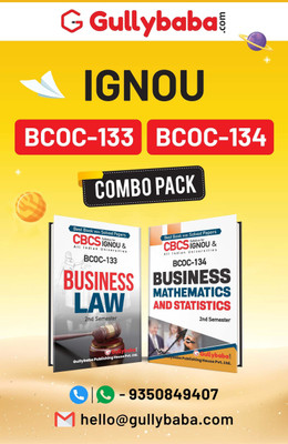 Gullybaba IGNOU CBCS BCOMG (Latest Edition) BCOC-133 Business Law | BCOC-134 Business Mathematics And Statistics In English 2nd Semester COMBO Of IGNOU Help Books With Solved Sample Papers & Important Exam Notes Plus Guess Papers(Paperback, Gullybaba) Gullybaba IGNOU CBCS BCOMG (Latest Edition) BCOC-133 Business Law | BCOC-134 Business Mathematics And Statistics In English 2nd Semester COMBO Of IGNOU Help Books With Solved Sample Papers & Important Exam Notes Plus Guess Papers(Paperback, Gullybaba)