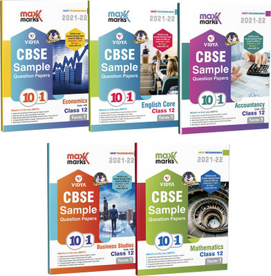 Maxx Marks English, Accountancy, Business Studies, Economics, Maths (Set Of 5 Books) Class 12 Term 1 CBSE Sample Question Paper - For November December 2021 CBSE Board Term 1 Exams By Vidya Prakashan(Paperback, Vidya Editorial Board)