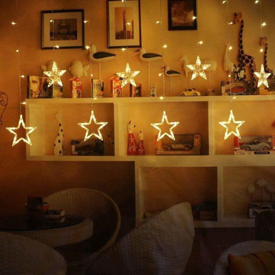 Misaki 138 LEDs 3.05 m Yellow Flickering Star Rice Lights(Pack of 1)