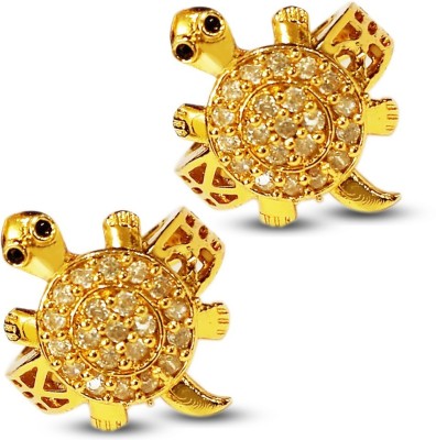 SBJS Gold Plated Copper Meru Adjustable Kachua Tortoise Ring Brings Good Luck and Prosperity for Men and Women Pack of 2 Brass Gold Plated Ring Set