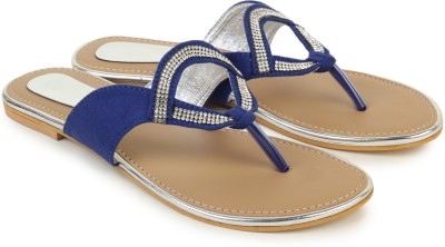 Shezone Women Flats(Blue , 38 Euro)