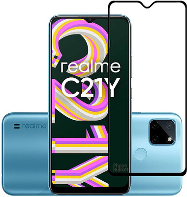 NIMMIKA ENTERPRISES Edge To Edge Tempered Glass for Realme C21Y D+ Tempered Glass(Pack of 1)