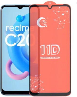 Bigil Edge To Edge Tempered Glass for Realme C20(Pack of 1)