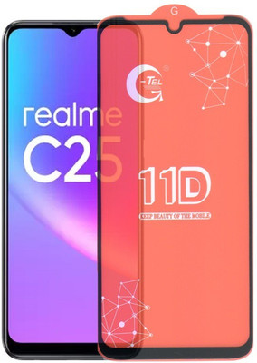 Bigil Edge To Edge Tempered Glass for Realme C25(Pack of 1)