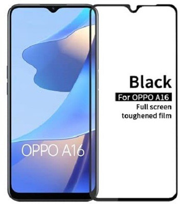 VDAT Edge To Edge Tempered Glass for OPPO A16(Pack of 1)
