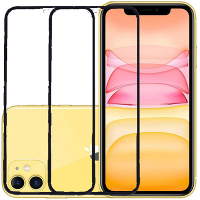KARTRAY Edge To Edge Tempered Glass for Apple iPhone 11, Apple iPhone XR(Pack of 2)