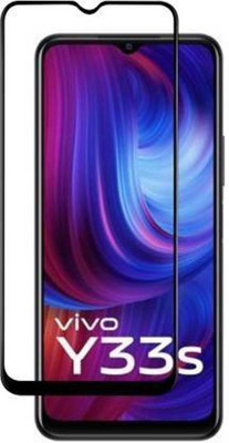 DMJHP Edge To Edge Tempered Glass for Vivo Y33s(Pack of 1)