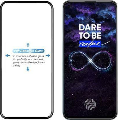 kentop Edge To Edge Tempered Glass for Realme 8(Pack of 1)