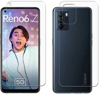 DOWRVIN Front and Back Tempered Glass for Oppo Reno 6z(Pack of 2)