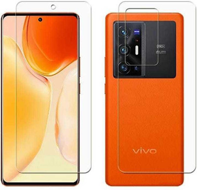 DOWRVIN Front and Back Tempered Glass for VIVO X70 PRO + PLUS 5G(Pack of 2)