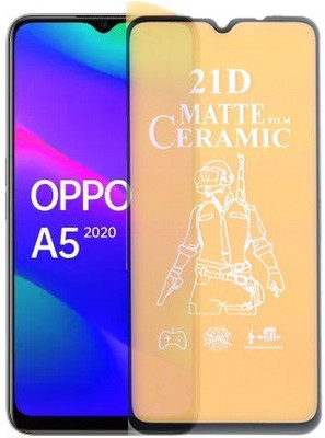 Mersal Nano Glass for Oppo A5 2020 Pubg Matte Screen Guard Premium Sensitive Touching Full Glue Branded(Pack of 1)