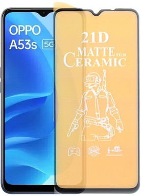 Mersal Nano Glass for Oppo A53s 5G Pubg Matte Screen Guard Premium Sensitive Touching Full Glue Branded(Pack of 1)
