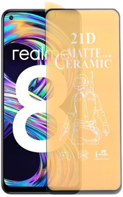Mersal Nano Glass for Realme 8 Pubg Matte Screen Guard Premium Sensitive Touching Full Glue Branded(Pack of 1)