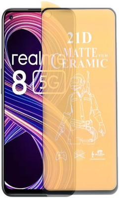 Mersal Nano Glass for Realme 8 5G Pubg Matte Screen Guard Premium Sensitive Touching Full Glue Branded(Pack of 1)