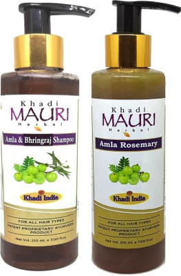 Khadi Mauri Amla Rosemary & Amla Bhringraj Shampoo - Pack Of 2(420 ml)