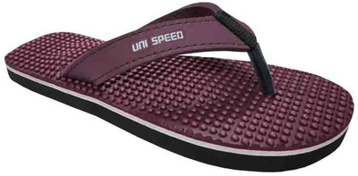 Unispeed Women Flip Flops(Maroon , 7)