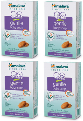 HIMALAYA Gentle Baby Soap With Oils of Olive and Almond (Pack of 4) (75g X 4)(4 x 75 g)