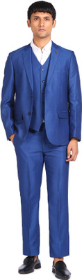 AD by Arvind Suits Solid Men Suit
