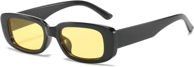 elegante Rectangular Sunglasses(For Women, Black)