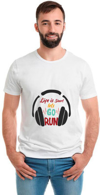 SmarTee Street Printed Men Round Neck White T-Shirt