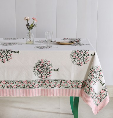 Ravaiyaa - Attitude Is Everything Self Design, Printed 6 Seater Table Cover(Green, Cotton, Pack of 7)