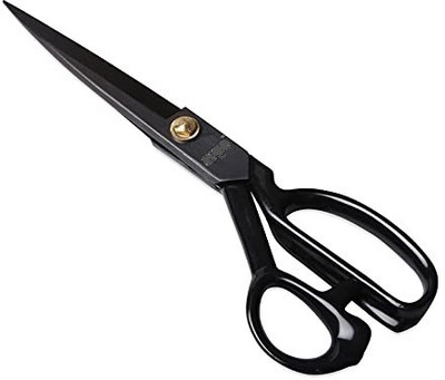 BANSURI ARISTOCRATIC 10 Inch Professional Tailoring Scissors (Set of 1, Black) For Cloth Cutting And Alterations Purposes, Heavy Duty Multipurpose Scissor Tailor Chalk(Pack of 1)