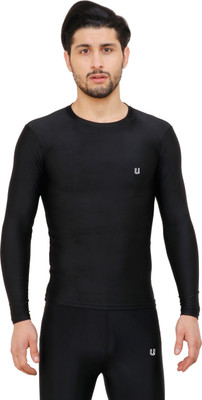 unbeatable mens Compression Top T-Shirt for Gym Sports Yoga Swimming Running full Sleeve Men Compression(Black Full Sleeve)