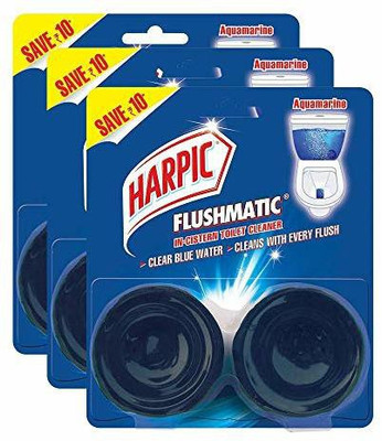 Harpic Cistern Blocks Aqua 100g P of 3 Marine Rim Block(3 x 33.33 g)