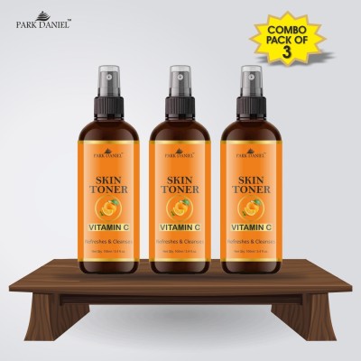 PARK DANIEL Premium Vitamin C Skin Toner For Men & Women Combo Pack of 3 Bottles of 100 ml (300 ml ) Men & Women(300 ml)