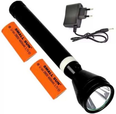 Small Sun Rechargeable Powerful T-96 Rechargeable CREE Metal Led Torch Light 1000 Meter Waterproof Long Range & Ultra Bright Emergency Torch Flashlight Torch(Black, 15 cm, Rechargeable)