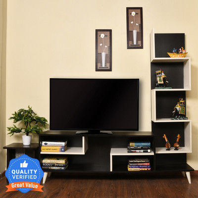 Home Full Engineered Wood TV Entertainment Unit(Finish Color - Frosty White, Knock Down)