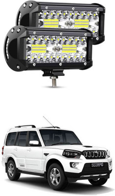 APICAL LED Light Bar Off Road 7-Inch 240-Watt Spot Flood Combo Beam Waterproof Submersible Driving Fog Lights for Truck Trailer Pickup Boat Car-73 Headlight Car LED for Mahindra (12 V, 72 W)(Scorpio, Pack of 2)