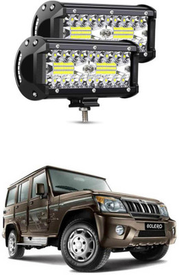 APICAL LED Light Bar Off Road 7-Inch 240-Watt Spot Flood Combo Beam Waterproof Submersible Driving Fog Lights for Truck Trailer Pickup Boat Car-71 Headlight Car LED for Mahindra (12 V, 72 W)(Bolero, Pack of 2)