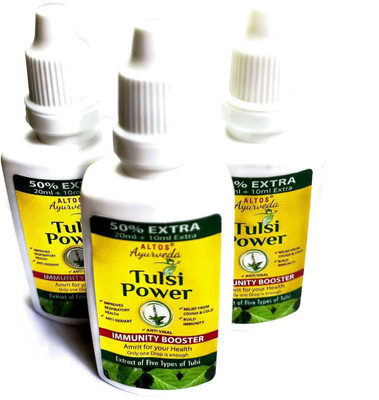 ALTOS Tulsi Power Drop | 3x30 ml |(Pack of 3, 90 ml)
