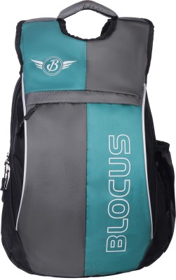 BLOCUS backpack 23 ltr trendy bag 23 L Laptop Backpack(Grey, Green)