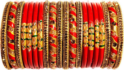Anshi Creations Lac Bangle Set(Pack of 20)