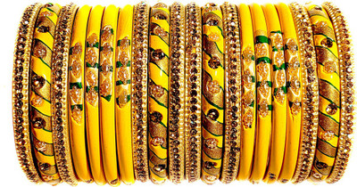 Anshi Creations Lac Bangle Set(Pack of 20)