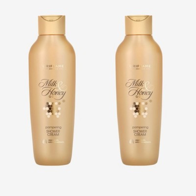 Oriflame MILK & HONEY GOLD Pampering Shower Cream Pack Of 2(2 x 125 ml)