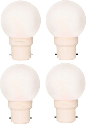 Nelson 0.5 W Basic Round B22 LED Bulb(White, Pack of 4)