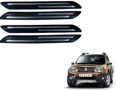 Max In Rubber Car Bumper Guard(Black, Silver, Pack of 4 BUMPER PROTECTOR, Renault, Duster)