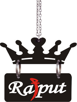 Chanda Creations 3D Acrylic Car Hanging Rajput with Taj Both Side Car Hanging Ornament(Pack of 1)