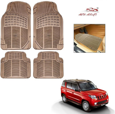AuTO ADDiCT Rubber Standard Mat For  Mahindra TUV-300(Beige)