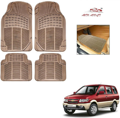 AuTO ADDiCT Rubber Standard Mat For  Chevrolet Tavera(Beige)