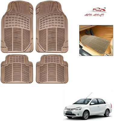 AuTO ADDiCT Rubber Standard Mat For  Toyota Etios(Beige)