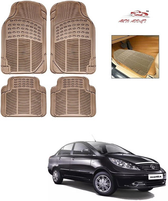 AuTO ADDiCT Rubber Standard Mat For  Tata Manza(Beige)