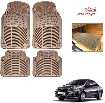 AuTO ADDiCT Rubber Standard Mat For  Fiat Linea(Beige)