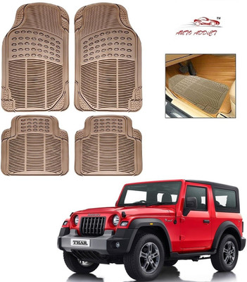 AuTO ADDiCT Rubber Standard Mat For  Mahindra Thar(Beige)