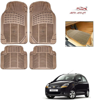 AuTO ADDiCT Rubber Standard Mat For  Chevrolet Matiz(Beige)