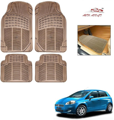 AuTO ADDiCT Rubber Standard Mat For  Fiat Grand Punto(Beige)